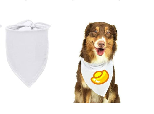 Plain White Dog Bandana